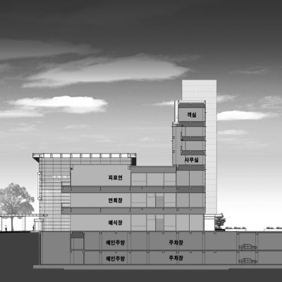 AFOC Building Section A A B&W