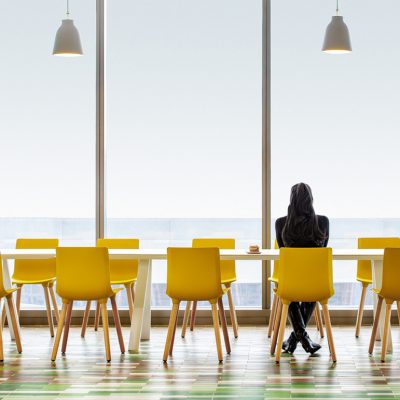 CEB Gartner cafe looking out window