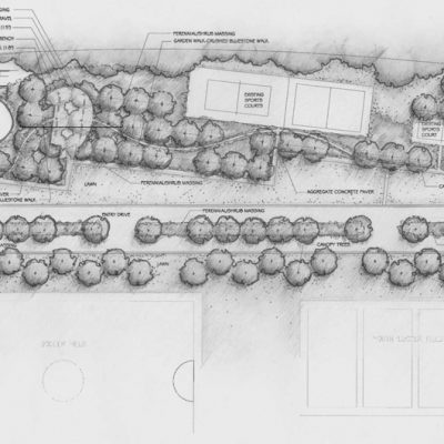 CapOne Landscape Plan B&W