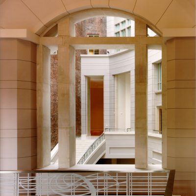 Gallup HQ Photo 4 interior atrium thru arch