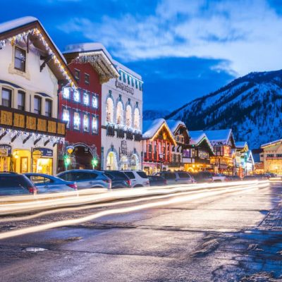 Leavenworth,washington,usa. 02/14/16:,Beautiful,Leavenworth,With,Lighting,Decoration,In,Winter.